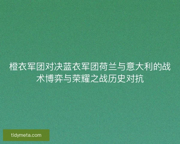 橙衣军团对决蓝衣军团荷兰与意大利的战术博弈与荣耀之战历史对抗